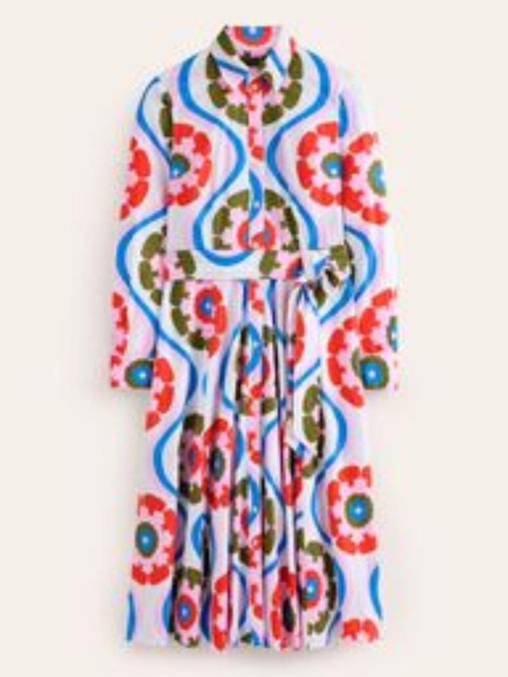 NWT Boden Amy Cotton Midi Shirt Dress Sz 4